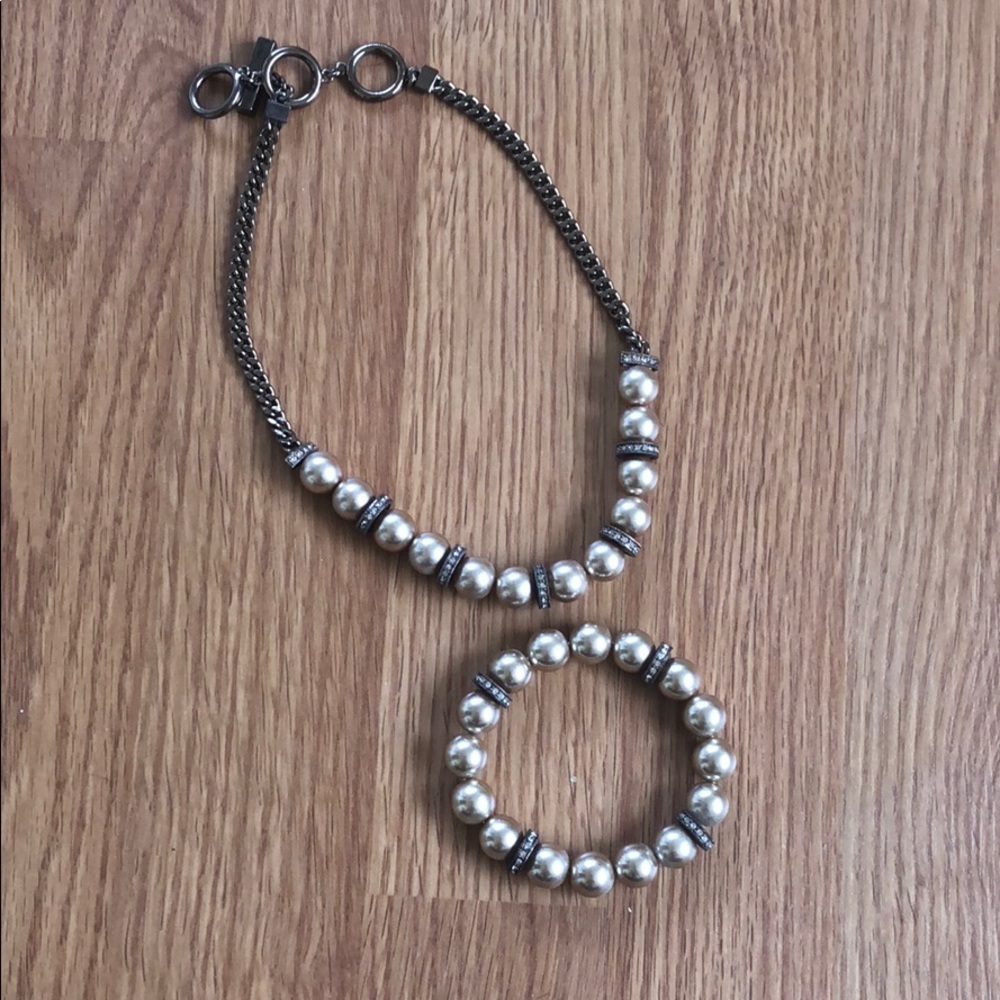 Matching necklace and bracelet